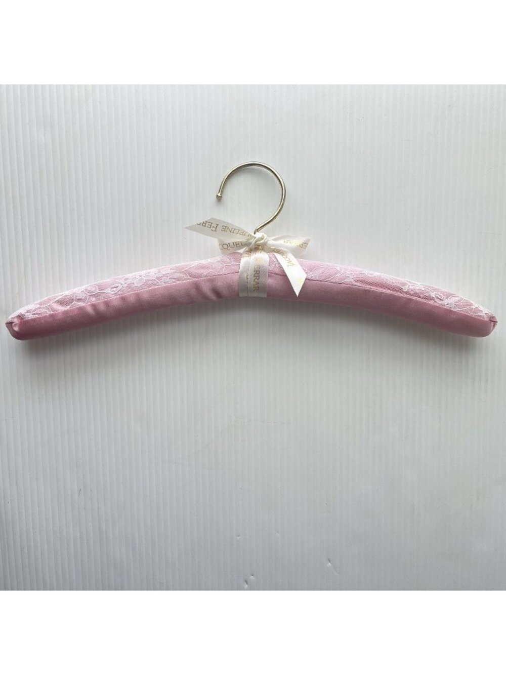 Jacqueline Ferrar Lace Clothing Hanger Padded Pink Bridal Wedding Dress Lingerie